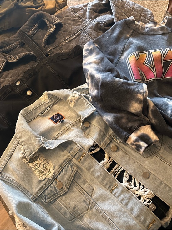 Kiss Accessories - Bundle 18 - Denim and distressed jackets dress KISS tie dye etc
